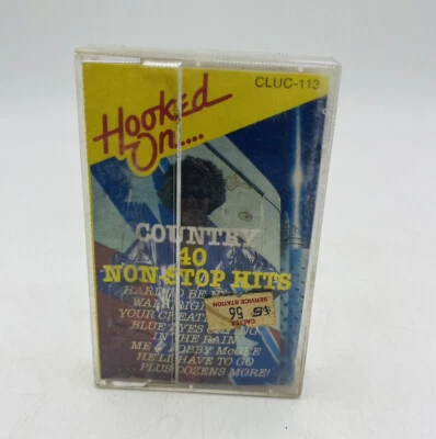Hooked On Country 40 Non-Stop Hits Cassette Tape CLUC-113 - Image 1 of 4
