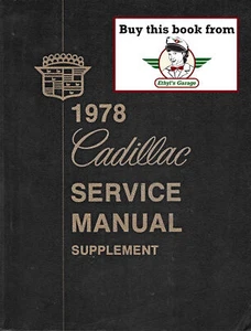 1978 Cadillac Shop Service Repair Manual Supl Eldorado deVille Fleetwood Seville - Picture 1 of 5