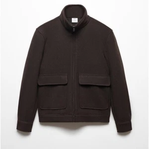 Mango Men Jacket with flap pocket Dark Brown Size M - Picture 1 of 5