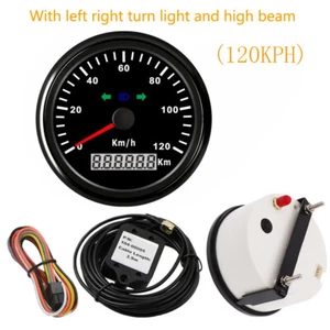 Universal 85mm 3-3/8" GPS Speedo 0-120KPH Odometer With light Red LED Car Marine - Imagen 1 de 7