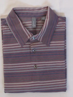 NUEVO POLO A RAYAS ASHWORTH GOLF BIRDSEYE PARA HOMBRE, TALLA MEDIANA, PÚRPURA MAGENTA Foto 1 de 2
