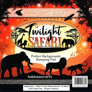 Crepuscolo Safari Hunkydory Punzonatura Pacchetto Campione 12 Sheets 135gsm Lati - Picture 1 of 7