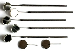 Set Dentalset Dental Mirror 5x handle 7x Mirror #3 Stainless Steel - Picture 1 of 2