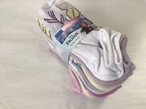 New Disney's Frozen Girl's 12 Pair Set No Show Socks Size L 4-8 Stretch (G15-25) - Picture 1 of 8