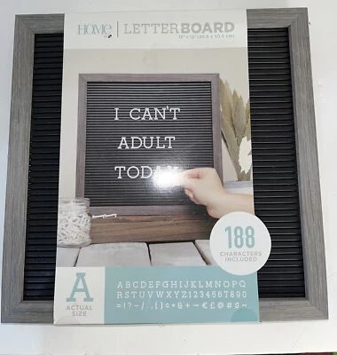 188 PIECES Wood Letter Board Changing Letters 12x12 Classroom, Restaurant, Home - Image 1 of 4