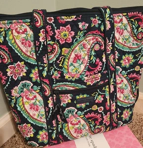 Vera Bradley Cotton Tote Paisley and Petals - New Without Tags, perfect shape - Picture 1 of 5