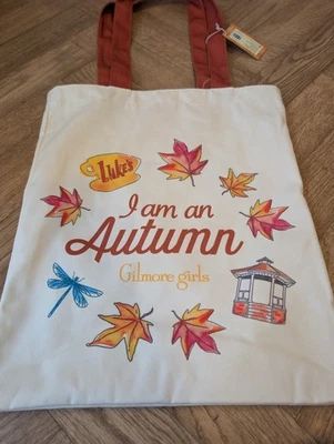 TJ MORRIS LTD Gilmore Girls I Am An Autumn Canvas Tote Bag Shopper New with Tags