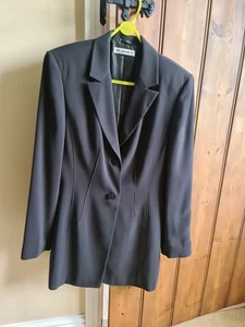 PLANET DARK GREY SUIT LADIES. DRESS+JACKET. SIZE 10 EXCELLENT CONDITION. - Picture 1 of 4