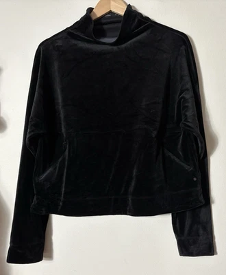 Sudadera Prana Phoenix Mujer Mediana Negra Terciopelo Cuello Embudo L/S Pullover Foto 1 de 4