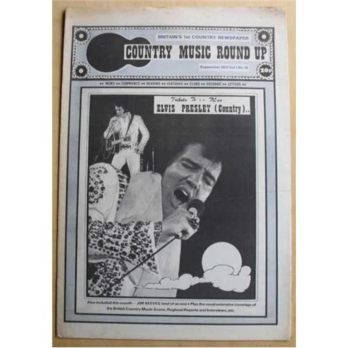 ELVIS PRESLEY COUNTRY MUSIC ROUND UP MAGAZINE  SEPTEMBER 1977 ELVIS PRESLEY COVE - Image 1 of 2