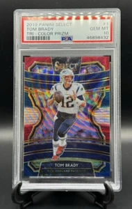 2019 Panini Select Tom Brady TRI-COLOR Prizm #1 SP Serial # /199 PSA 10 Gem - Bild 1 von 4