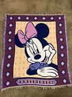 Vintage Disney Pink Knit Minnie Mouse Throw Blanket 58"x50"