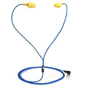 Plugfones Basic Earplug-Earbud Hybrid - Noise Reducing Earphones - Yellow - Picture 1 of 5