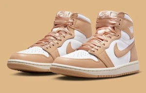 New Nike Air Jordan 1 Retro OG High Praline 8M 9.5W Caramel Colored White 26.5C - Picture 1 of 18