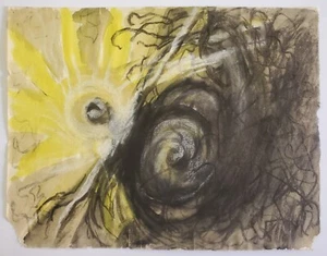 Gemälde Tusche Licht Schatten Abstrakt Gerda Henning Nachlass - Picture 1 of 10