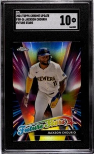 2024 Topps Chrome Update FSU-16 Jackson Chourio Future Stars SGC 10 - Picture 1 of 2