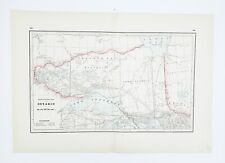Crams Railway System Atlas Map Northwest Ontario 1895
