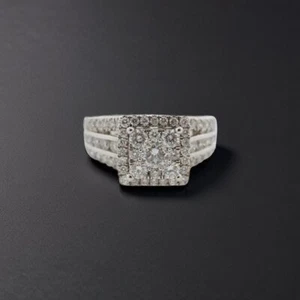  1.45ct Diamond Engagement Ring G-H SI2 10k White Gold Size 6.75 - Picture 1 of 7