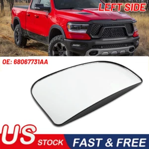Espejo retrovisor de remolque lado izquierdo para Dodge Ram 1500 2500 3500 vidrio inferior 2010-2020 - Imagen 1 de 9
