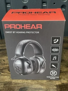 PROHEAR EMO37 Bluetooth Hearing Protection Ear Muffs Headphones Rechargeable - Picture 1 of 17