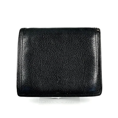 Yves Saint Laurent Black Leather Bifold Wallet YSL Authentic #45 - Image 1 of 4