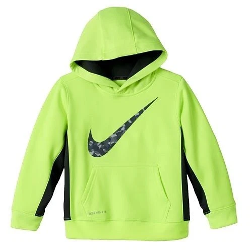 $38 NUEVO CON ETIQUETAS ☀NIKE☀ Sudadera con Capucha THERMA FIT Talla 6 AMARILLO NEÓN Chaqueta Polar Niños Nueva Foto 1 de 1