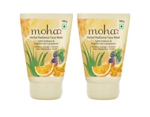 Moha Herbal Radiance Face Mask for Nourished & Bright Skin 100g Pack of 2 - Picture 1 of 8