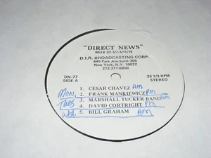 DIRECT NEWS Radio LP Interviews 1979 Bill Graham on GRATEFUL DEAD Chavez J HALL - Picture 1 of 2