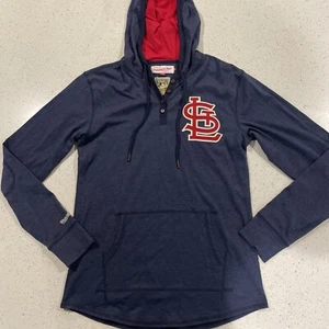 Mitchell & Ness Cooperstown Collection St Louis Cardinals Blue Small Hoodie - Picture 1 of 7