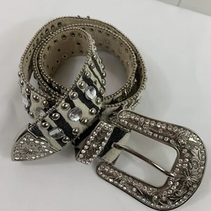 Blazin Roxx Zebra Bling Rhinestone Crystal Studded Western Belt Medium N3510662 - Picture 1 of 8