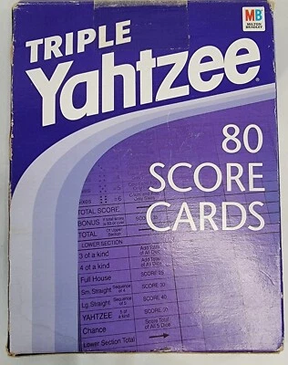 Vintage 2004 Milton Bradley Triple Yahtzee Score Cards - Image 1 of 4