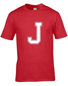 Buchstabe J Herren T-Shirt lustig Witz Name Initialen Schrift Team coole Geschenkidee individuell - Bild 1 von 4