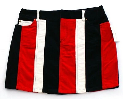 Falda de pana a rayas anchas roja blanca y azul Tommy Hilfiger para mujer nueva con etiquetas Foto 1 de 2