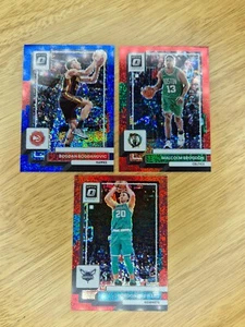 (LOT OF 3) 2022-23 NBA Donruss Optic Red Sparkle Prizm Celtics Hawks Hornets - Picture 1 of 2