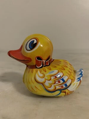 复古 Lehmann Tin Litho 摩擦玩具 Duck Paak-Paak 903 德国制造 D 专利 — 第 1/4 张图片