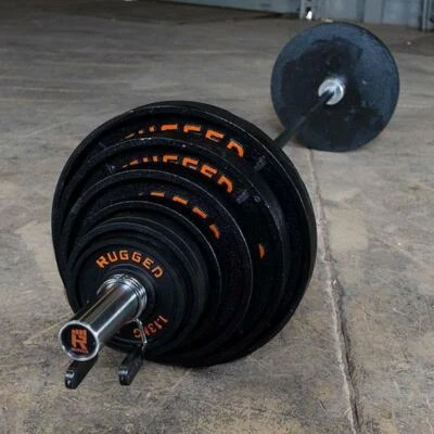 300 lb. Juego de platos olímpicos de plato profundo resistente con barra YODDS300 Foto 1 de 4