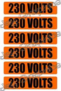 Marcadores de voltaje y conducto 230 voltios | Pegatinas | Calcomanías | Etiquetas eléctricas 6x - Imagen 1 de 1