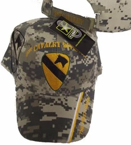 1st CAVALRY DIVISION CAMO FIRST TEAM BASEBALL EMBROIDERED HAT usa army cap A151 - Picture 1 of 1