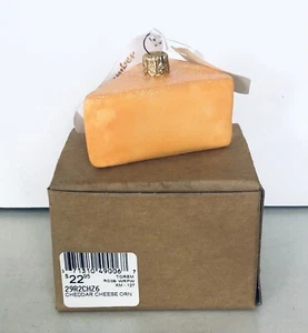Cheddar Cheese ~ Ornaments To Remember ~ Retired Glass Collectible Germany NOS - Picture 1 of 8