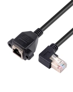 RJ45-Stecker auf Buchse Ethernet-Verlängerungskabel, , CAT6/5e/5, geschirmt - Picture 1 of 14