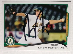 2014 Topps Update Drew Pomeranz Auto Autograph Card Signed A's Giants #US-322 - Picture 1 of 2
