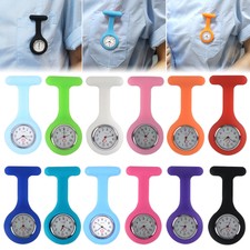 Silicone Nurse Watch Brooch Tunic Fob Watch With Free Battery Doctor Medical NEW
