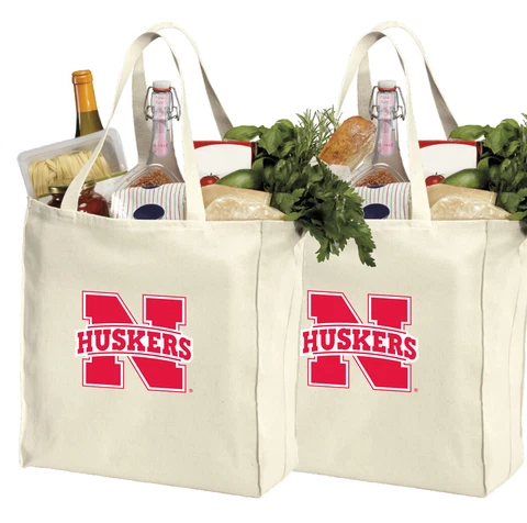 UNL Reusable Shopping Tote 2pc Set University of NebraskaMOTHER'S DAY GIFT Cover