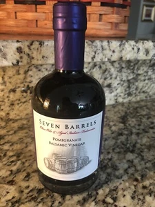 Seven Barrels Pomegranate Infused Balsamic Vinegar 12.7 Ounce Barrel Aged - Picture 1 of 4