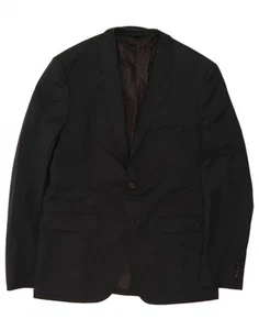 MOSSIMO Mens Slim Fit 2 Button Blazer Jacket UK 38 Medium Black Pinstripe CZ65 - Picture 1 of 4