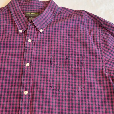 John Bartlett Consensus Button Shirt Mens XXL Purple/navy Plaid Long Sleeve - Image 1 of 4