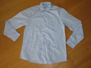 George boys blue school shirt, long sleeve, age 13 - 14 years reg fit - Picture 1 of 4