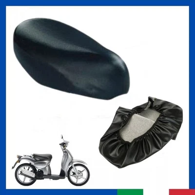 Coprisella Sella per APRILIA SCARABEO 50cc 100cc Monoposto Ecopelle Sky Nero - Immagine 1 di 4