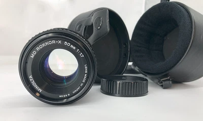 Minolta MD Rokkor X Lens, 50mm, F1.7, Exc Objective & Rear Lens, with Case - Image 1 of 4