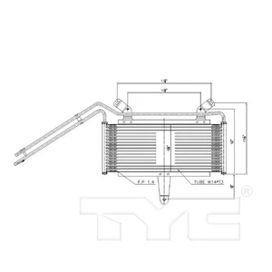 External Transmission Oil Cooler for 94-01 Dodge Ram Pickup 5.2/5.9L 52027525AB - Picture 1 of 1